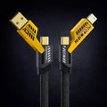 3-in-1 Cable 13 A 1.2 m Metal Braided 65 Watt 100 Mbps Braided Fast Charging