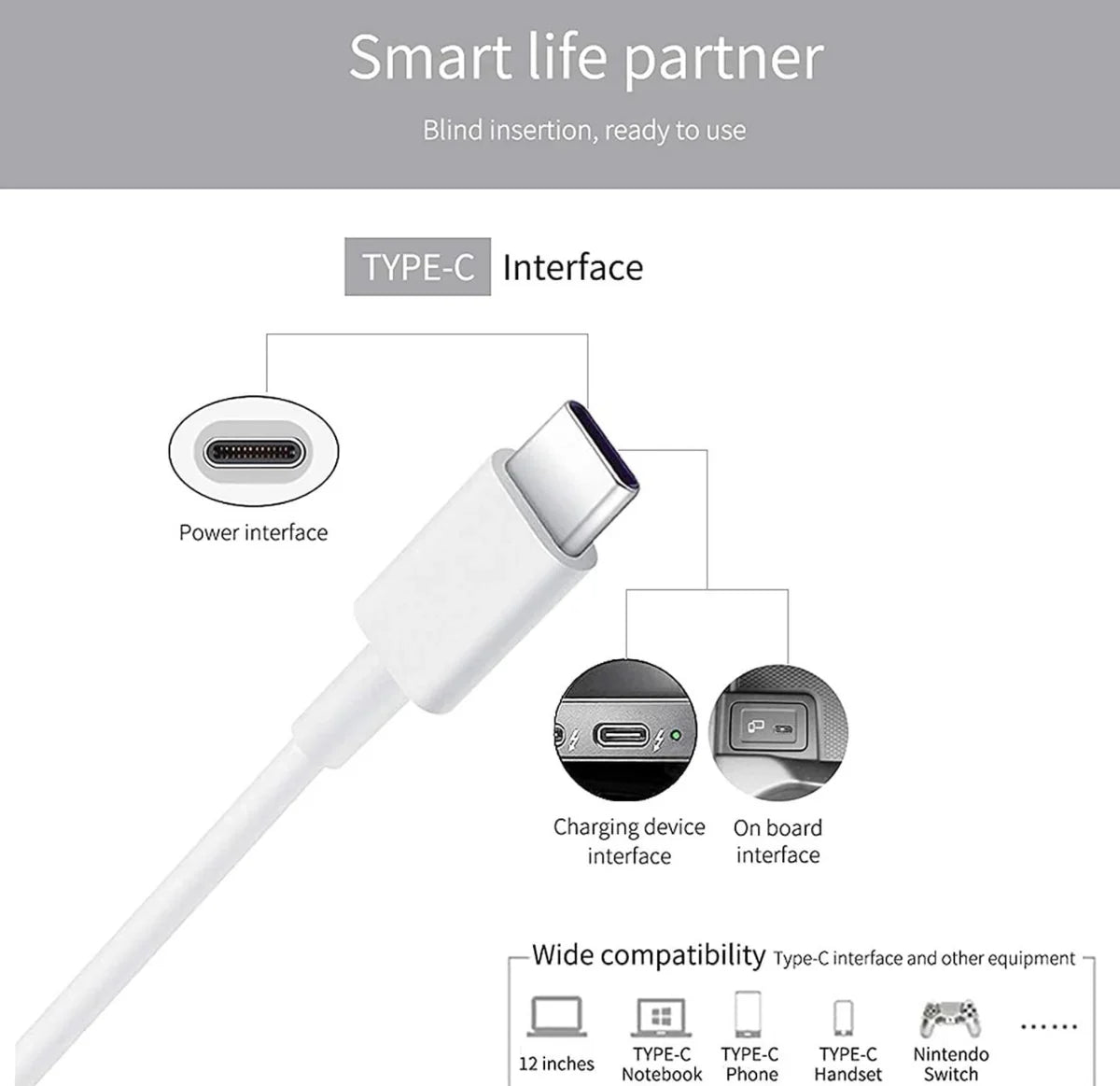 60W USB-C Charge Cable (1m)